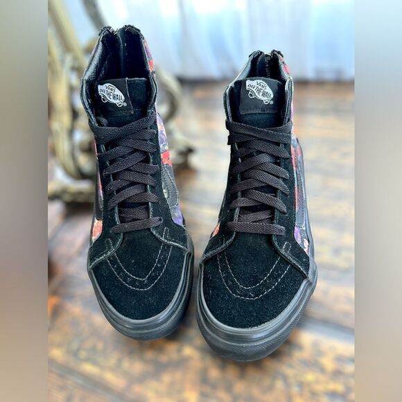 VANS Sk8-Hi Zip Galaxy Floral Black Sneakers Shoes Size 5.5 Men 7.0 Women - Picture 14 of 16